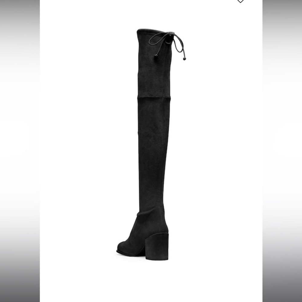 Stuart Weitzman Tieland Over The Knee Black Suede… - image 2